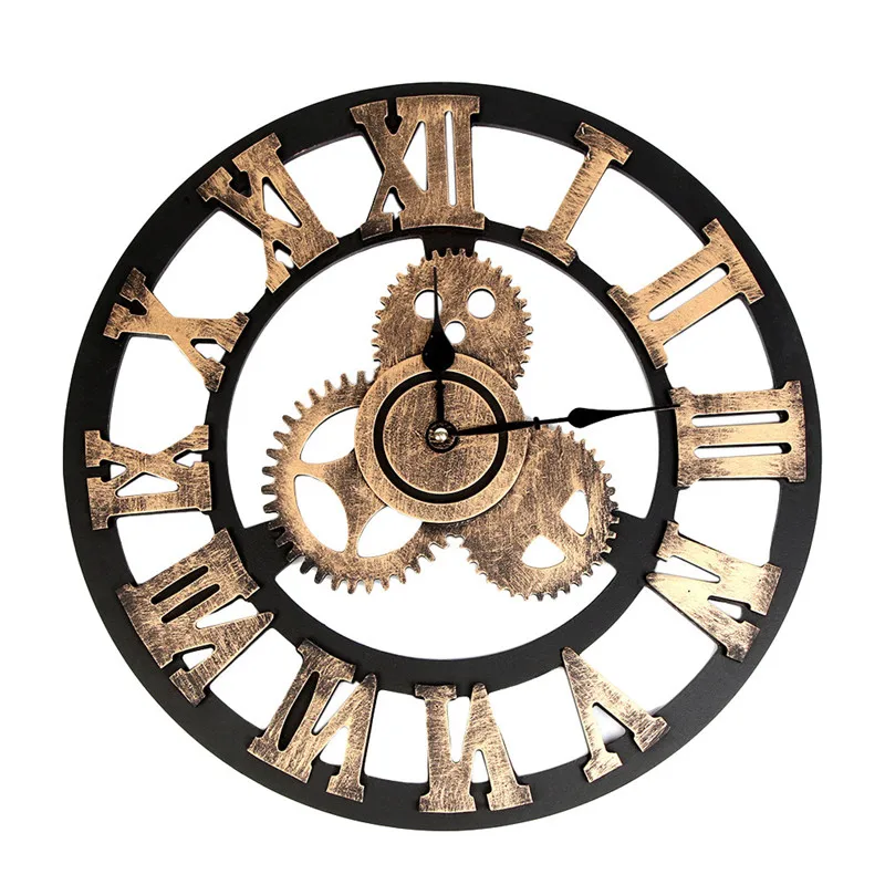 Industrial Style Large Wall Clock Vintage Clock European Steampunk Gear Wall Home Decoration Modern Design 3d Wall Clock
Industrial Style Large Wall Clock Vintage Clock European Steampunk Gear Wall Home Decoration Modern Design 3d Wall Clock