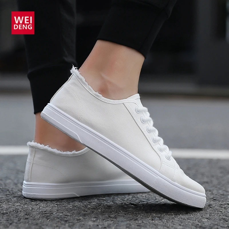 WeiDeng Casual Men Mesh Cloth Flats Vulcanized Casual Shoes School Fashion White Lace Up Slip On Male Shoes Comfortable Summer
WeiDeng Casual Men Mesh Cloth Flats Vulcanized Casual Shoes School Fashion White Lace Up Slip On Male Shoes Comfortable Summer