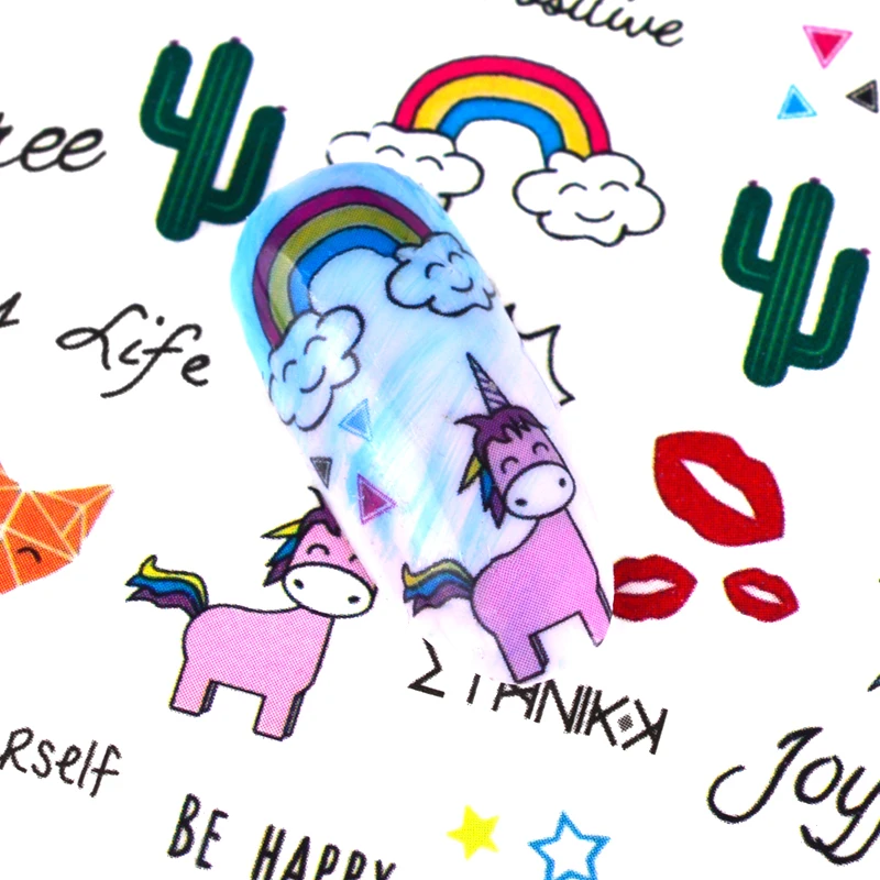 1pcs Cute Cartoon Animal Gradient Emoji Water Transfer Nail Art Sticker Decal Slider Manicure Wrap Tool Tip Decor JISTZ560-579
1pcs Cute Cartoon Animal Gradient Emoji Water Transfer Nail Art Sticker Decal Slider Manicure Wrap Tool Tip Decor JISTZ560-579