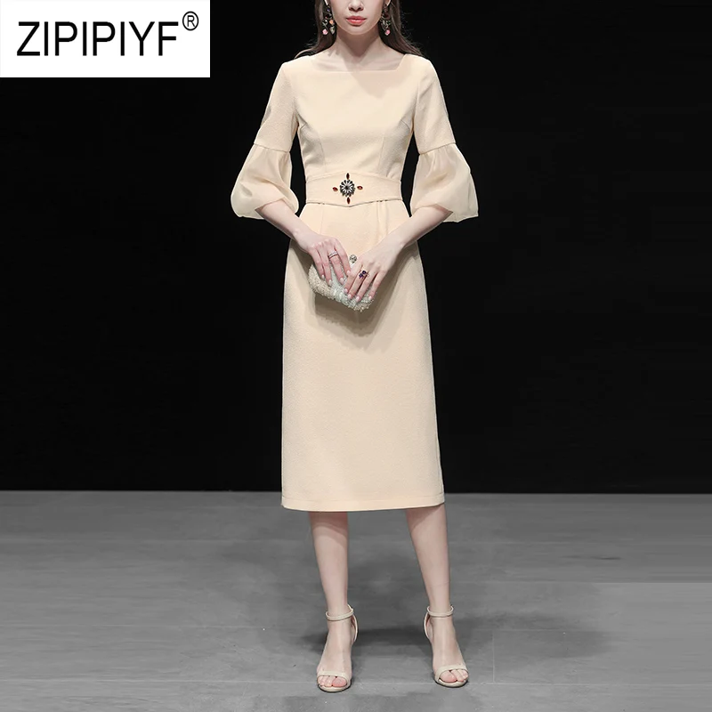 Elegant Fashion 2019 Spring Women Dresses Square Neck Three Quarter Lantern Sleeve Solid Color Chiffon Patchwork Dresses Z1100
Elegant Fashion 2019 Spring Women Dresses Square Neck Three Quarter Lantern Sleeve Solid Color Chiffon Patchwork Dresses Z1100