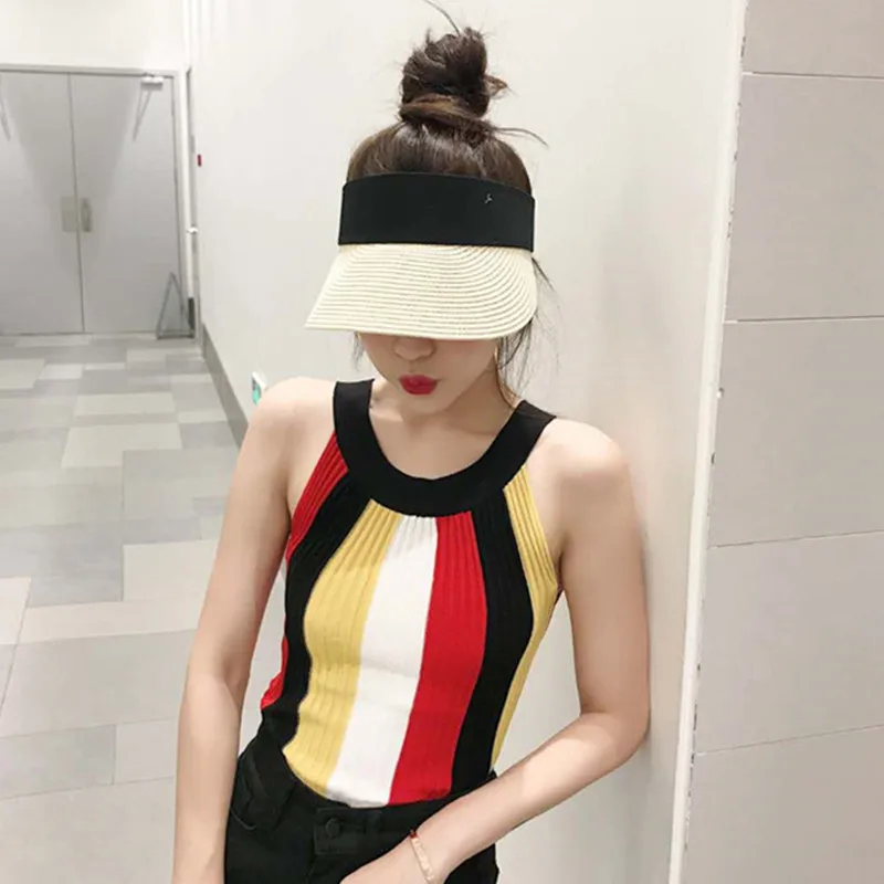 Small fresh new summer sexy style Women's Clothing fashion sleeveless striped short tops Female halter spaghetti strap tank vest
Small fresh new summer sexy style Women's Clothing fashion sleeveless striped short tops Female halter spaghetti strap tank vest