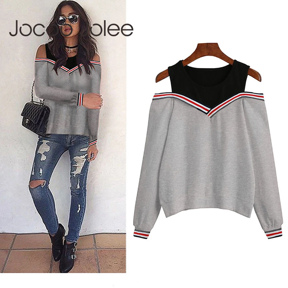Jocoo Jolee 2018 Women Off Shoulder Patchwork Hoodies Top Jumper Sweatshirt Autumn Winter O Neck Pullovers Tracksuit Female Tops
Jocoo Jolee 2018 Women Off Shoulder Patchwork Hoodies Top Jumper Sweatshirt Autumn Winter O Neck Pullovers Tracksuit Female Tops