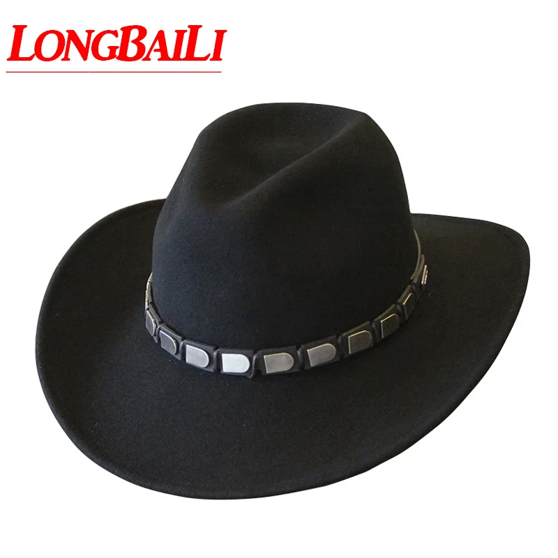 Winter Trendy Wide Brim Wool Felt Cowboy Hats For Men Chapeu Masculino Fedora Panama Free Shipping PWFR044
Winter Trendy Wide Brim Wool Felt Cowboy Hats For Men Chapeu Masculino Fedora Panama Free Shipping PWFR044