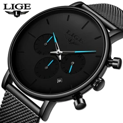 Relogio Masculino LIGE мужские s деловое украшение часы Роскошные повседневные водонепроницаемые спортивные часы мужские модные кварцевые тонкие се...