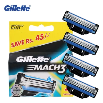 Gillette Mach3 Shaving Razor Blades for Men Brands Three Layers Shaver Razors with 4 Blades
Gillette Mach3 Shaving Razor Blades for Men Brands Three Layers Shaver Razors with 4 Blades