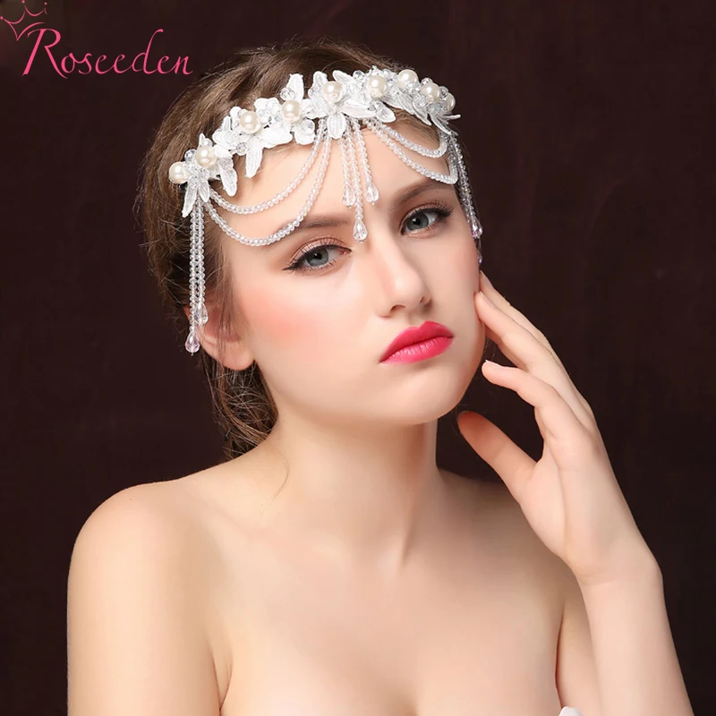 wedding hair Ornament Women Wedding headpiece Lace Head Chain Pearl Jewelry bridal wedding shinny rhinestone hairpieces RE185
wedding hair Ornament Women Wedding headpiece Lace Head Chain Pearl Jewelry bridal wedding shinny rhinestone hairpieces RE185