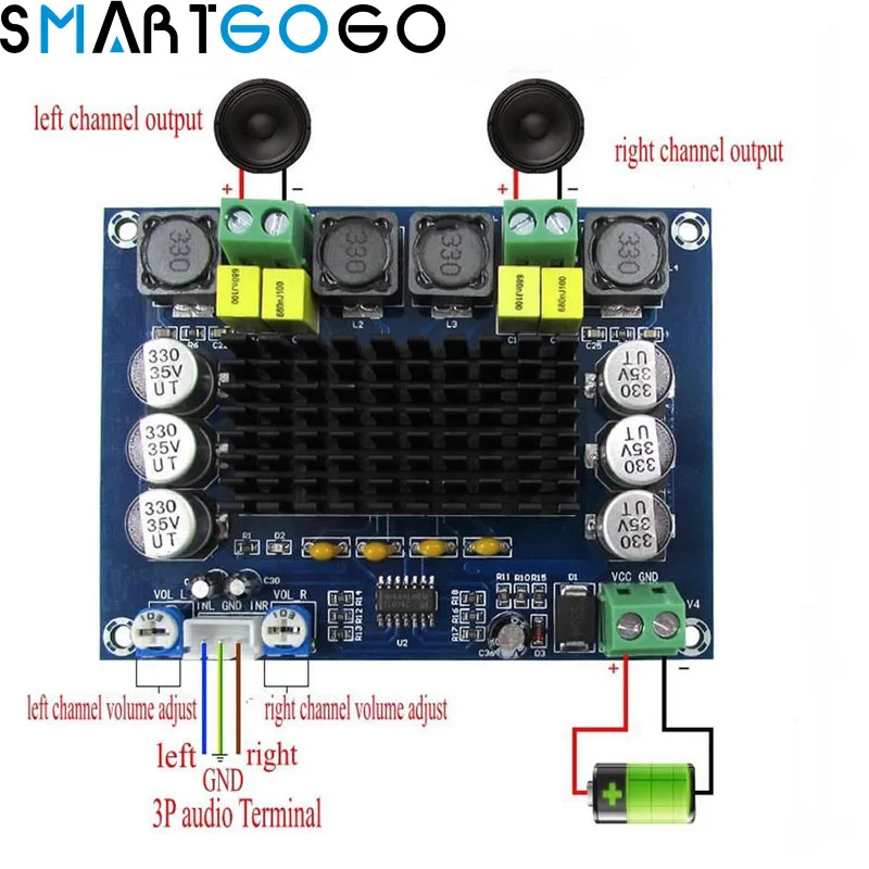 TPA3116D2 decodificador Dual-channel Stereo High Power Digital Audio module Power mini Amplifier Board XH-M543 DC12-26V
TPA3116D2 decodificador Dual-channel Stereo High Power Digital Audio module Power mini Amplifier Board XH-M543 DC12-26V