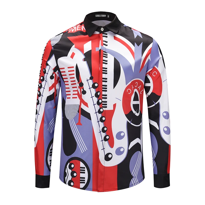 Seestern brand new men's shirt printed music instrument saxophone youth shirt fashion cotton business Euramerican nightclub tops
Seestern brand new men's shirt printed music instrument saxophone youth shirt fashion cotton business Euramerican nightclub tops