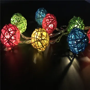 Multicolor Thailand Rattan Ball 20LED String Fairy Light Wedding Decoration Marriage Guirlande Lumineuse Led Xmas Lights Garland
Multicolor Thailand Rattan Ball 20LED String Fairy Light Wedding Decoration Marriage Guirlande Lumineuse Led Xmas Lights Garland