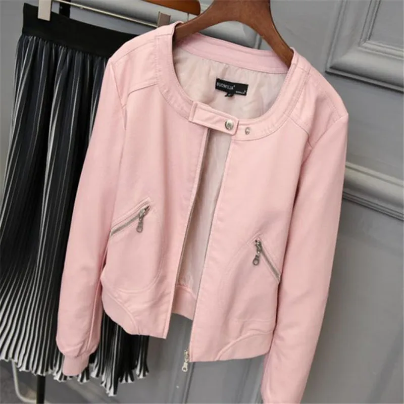 S-5XL pink pu jacket Korean fashion trend wind thin motorcycle jacket Europe United States women paragraph PU leather jacket
S-5XL pink pu jacket Korean fashion trend wind thin motorcycle jacket Europe United States women paragraph PU leather jacket