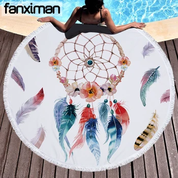 Bohe Dreamcatcher Print Round Beach Towel 150 CM Large Microfiber Bath Towels for Adults Women Bikini Cover Up Beach Blanket
Bohe Dreamcatcher Print Round Beach Towel 150 CM Large Microfiber Bath Towels for Adults Women Bikini Cover Up Beach Blanket