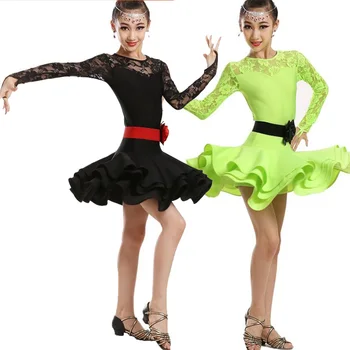 New girls latin dance dress children Salsa sequined costumes dance practice dress competition costumes Stage wear Dress
New girls latin dance dress children Salsa sequined costumes dance practice dress competition costumes Stage wear Dress