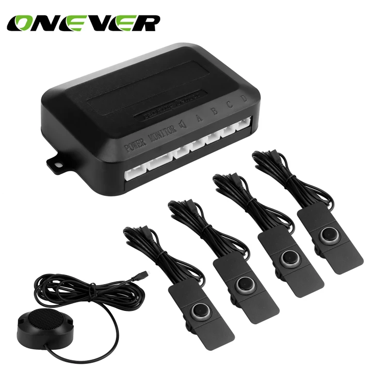 Onever Car Parking Sensor Parktronics 4 Adjustable 16mm Flat Sensors Reverse Backup Radar Sound Buzzer Alarm Adjustable Sound
Onever Car Parking Sensor Parktronics 4 Adjustable 16mm Flat Sensors Reverse Backup Radar Sound Buzzer Alarm Adjustable Sound