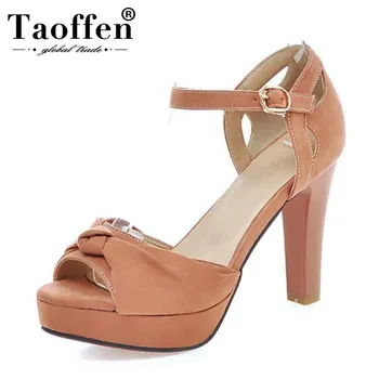 TAOFFEN 5 Color Women High Heel Sandals Bowtie Peep Toe Platform Ankle Strap Sandals Summer Wedding Shoes Women Size 33-43
TAOFFEN 5 Color Women High Heel Sandals Bowtie Peep Toe Platform Ankle Strap Sandals Summer Wedding Shoes Women Size 33-43