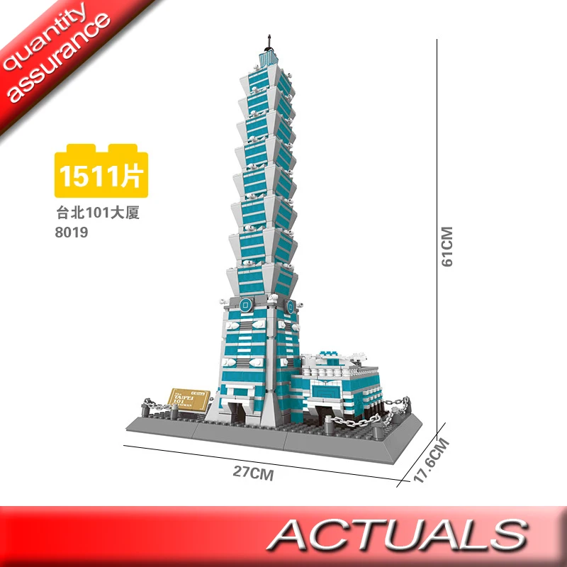 Twaiwan Taipei 101 1511pcs Structure Architecture Building Blocks Wange 8019 Bricks Children Toys Compatible with Lego Creator
Twaiwan Taipei 101 1511pcs Structure Architecture Building Blocks Wange 8019 Bricks Children Toys Compatible with Lego Creator