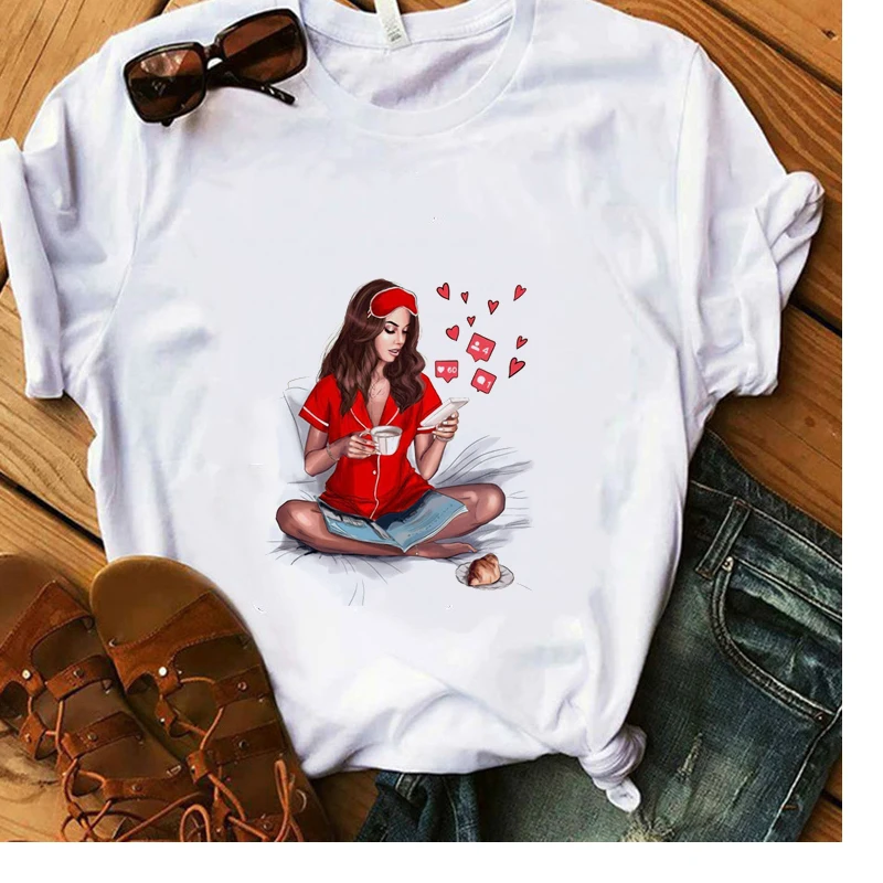 Weekend T-Shirt 100% Cotton Vogue Girl Print White T-Shirt Women Summer Super Soft Casual Lady Tops Hipster Aesthetic Tees
Weekend T-Shirt 100% Cotton Vogue Girl Print White T-Shirt Women Summer Super Soft Casual Lady Tops Hipster Aesthetic Tees