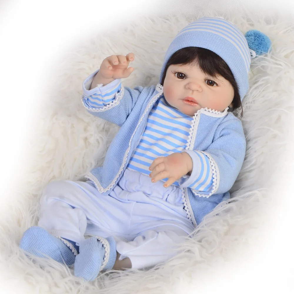 57CM Full SIlicone Vinyl Body Reborn Babies Doll Bebe Alive cute boy Bathe Toys Birthday party Gift Toddler Doll Girl paly Bonec
57CM Full SIlicone Vinyl Body Reborn Babies Doll Bebe Alive cute boy Bathe Toys Birthday party Gift Toddler Doll Girl paly Bonec
