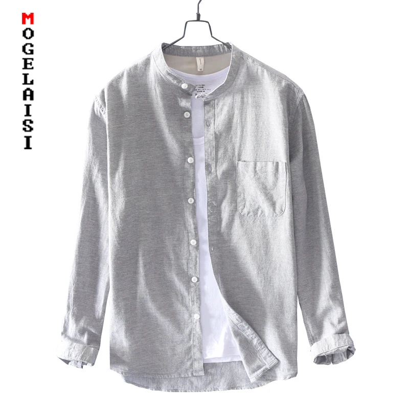 Casual Linen comfortable shirt men 2019 spring solid long sleeve man shirts loose soft breathable tops Camisa masculina LZ-753
Casual Linen comfortable shirt men 2019 spring solid long sleeve man shirts loose soft breathable tops Camisa masculina LZ-753