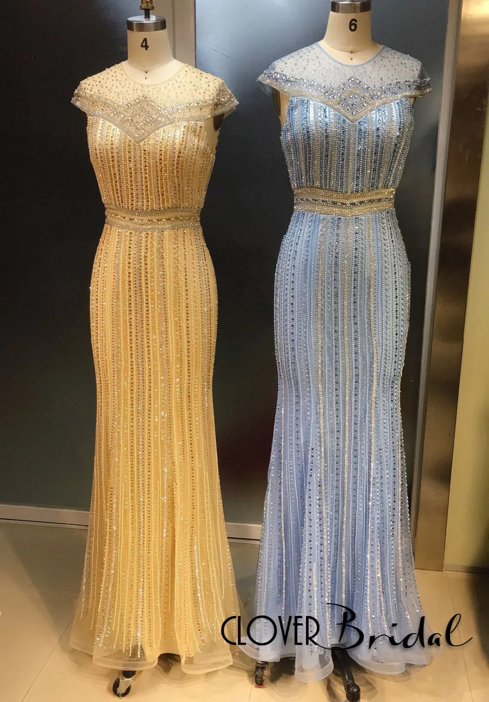 2018 CloverBridal luxury stones beaded blue women mermaid long elegant dress evening gown with sweep train see though waist
2018 CloverBridal luxury stones beaded blue women mermaid long elegant dress evening gown with sweep train see though waist