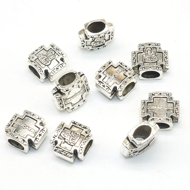 20pcs Silver plated material Beads Cross Spacer Beads Virgin Mary European Cross Beads big hole For charm Jewelry Making 12mm
20pcs Silver plated material Beads Cross Spacer Beads Virgin Mary European Cross Beads big hole For charm Jewelry Making 12mm