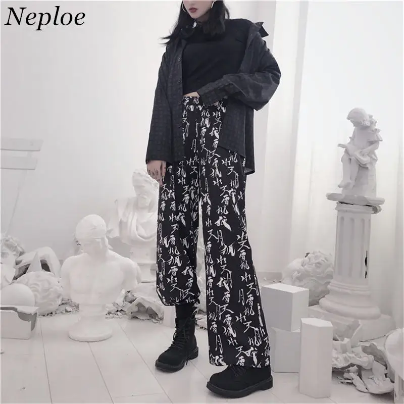 Neploe Harajuku Streetwear Pants Woman Man Wide Leg Trousers Retro Personality Printed Pants Pantalones Mujer Cintura Alta 35864
Neploe Harajuku Streetwear Pants Woman Man Wide Leg Trousers Retro Personality Printed Pants Pantalones Mujer Cintura Alta 35864