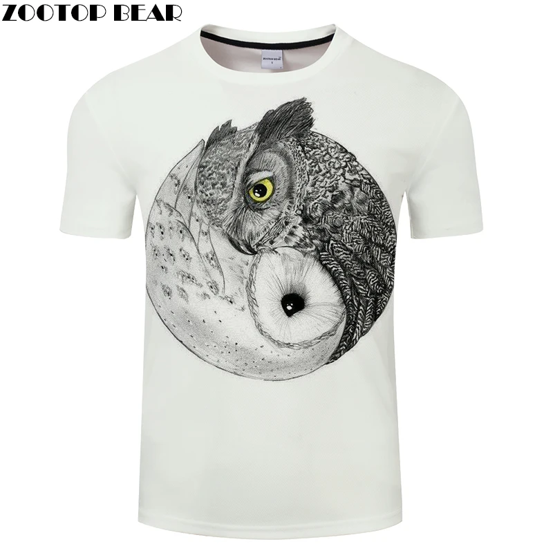 Ying & Yang Owl Prints T-shirt 3D Printing White Mens T-shirts 2018 Mens Clothing Tees Tops Drop Ship ZOOTOP BEAR
Ying & Yang Owl Prints T-shirt 3D Printing White Mens T-shirts 2018 Mens Clothing Tees Tops Drop Ship ZOOTOP BEAR