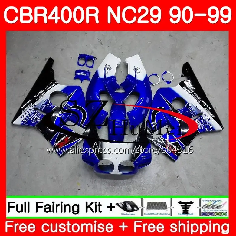 NC29 For HONDA CBR 400RR 400 Bluee CORONA CBR400 RR 94 95 96 97 98 99 122SH8 NC23 CBR400RR 1994 1995 1996 1997 1998 1999 Fairing
NC29 For HONDA CBR 400RR 400 Bluee CORONA CBR400 RR 94 95 96 97 98 99 122SH8 NC23 CBR400RR 1994 1995 1996 1997 1998 1999 Fairing