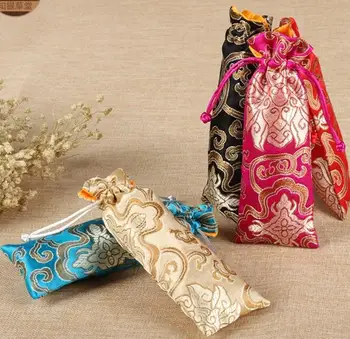 5 pcs 7x18CM,Drawstring Bag Silk Pocket jewelry pouches propitious cloud pattern mixed color Chinese traditional silk bag
5 pcs 7x18CM,Drawstring Bag Silk Pocket jewelry pouches propitious cloud pattern mixed color Chinese traditional silk bag