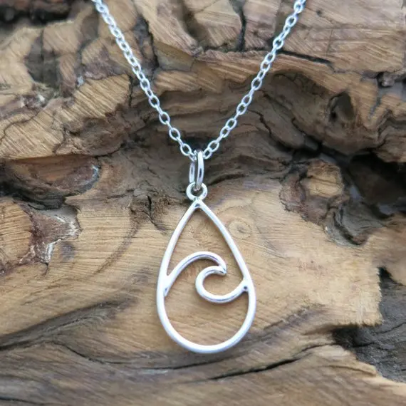 Travel Beach Sea Ocean Water Wave in Water Drop Shape pendant Necklace hollow Geometric Raindrop Teardrop Surfer Love Necklaces
Travel Beach Sea Ocean Water Wave in Water Drop Shape pendant Necklace hollow Geometric Raindrop Teardrop Surfer Love Necklaces
