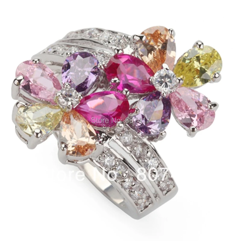 SHUNXUNZE Engagement Wedding rings for women Flower Pink Purple Morganite Peridot Cubic Zirconia Silver Plated R504 size 6-12 13
SHUNXUNZE Engagement Wedding rings for women Flower Pink Purple Morganite Peridot Cubic Zirconia Silver Plated R504 size 6-12 13