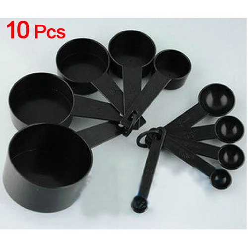 Black Plastic Measuring Cups 10pcs/lot Measuring Spoon Kitchen Tools Measuring Set Tools For Baking Coffee Tea
Black Plastic Measuring Cups 10pcs/lot Measuring Spoon Kitchen Tools Measuring Set Tools For Baking Coffee Tea