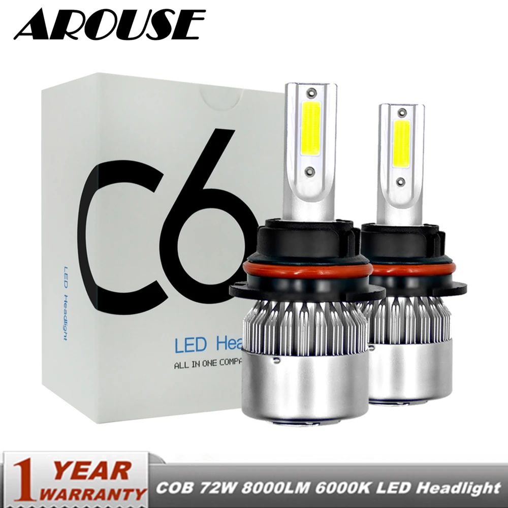 AROUSE 9007 H4 H7 H11 H1 H3 9005 COB Car LED Headlight Bulbs Hi-Lo Beam 72W 8000LM 6000K Auto Headlamp Fog Light Bulb DC12v 24v
AROUSE 9007 H4 H7 H11 H1 H3 9005 COB Car LED Headlight Bulbs Hi-Lo Beam 72W 8000LM 6000K Auto Headlamp Fog Light Bulb DC12v 24v