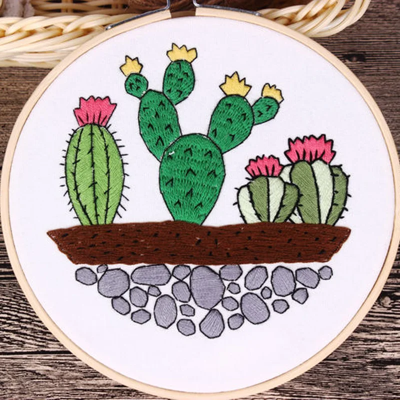 Cactus Plant DIY Hand Embroidery Kit for Beginner Needlework Flower Printed Cross Stitch Handwork Art Craft Sewing Home Decor
Cactus Plant DIY Hand Embroidery Kit for Beginner Needlework Flower Printed Cross Stitch Handwork Art Craft Sewing Home Decor