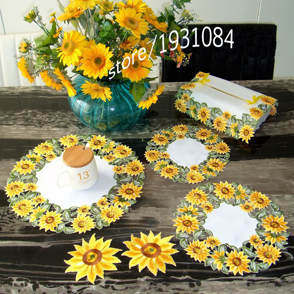 Table Mat Golden Sunflower Garden Simple High-grade Embroidered Tablecloths Coffee Table Towel Table Runner Cover Coaster
Table Mat Golden Sunflower Garden Simple High-grade Embroidered Tablecloths Coffee Table Towel Table Runner Cover Coaster