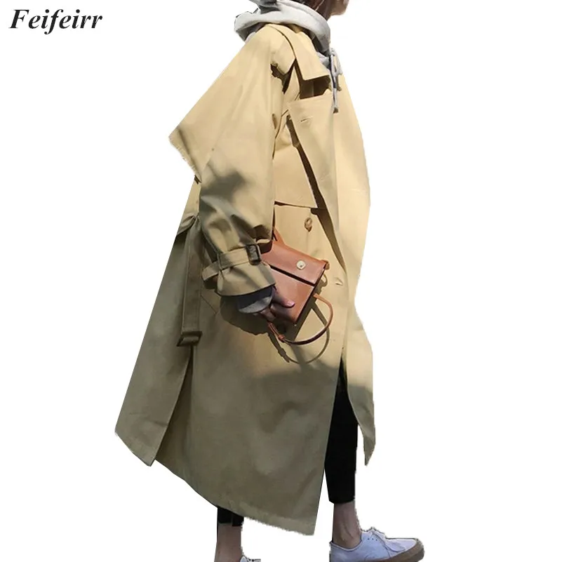 2019 Spring Autumn Korean version loose double-breasted windbreaker coat female temperament retro casual long coat
2019 Spring Autumn Korean version loose double-breasted windbreaker coat female temperament retro casual long coat