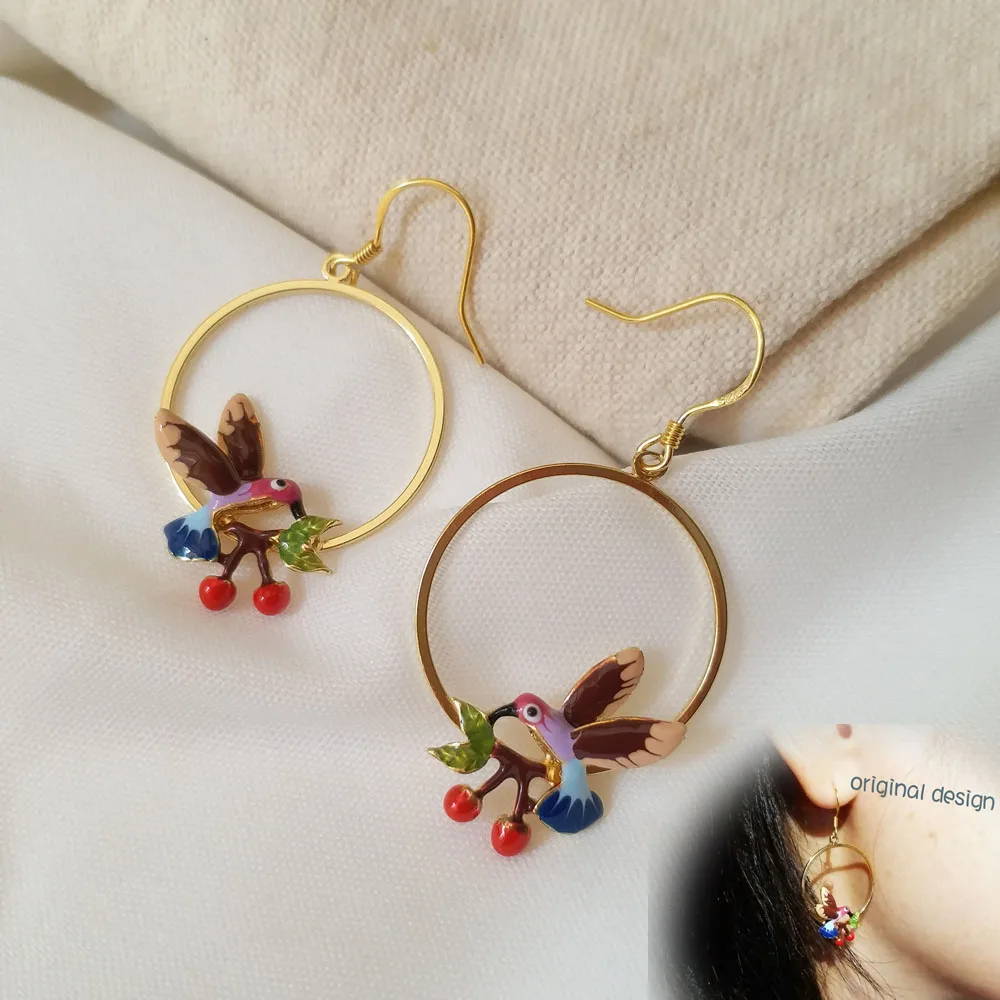 Fashion original design drop oil pastoral flowers drop earrings Retro antique hook earring for women vintage jewelry
Fashion original design drop oil pastoral flowers drop earrings Retro antique hook earring for women vintage jewelry