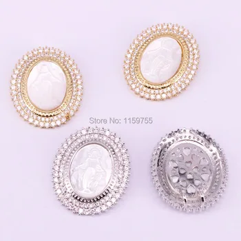 5Pcs Gold/Silver Color Micro Pave CZ Zirconia White Shell Carved Jesus Oval Pendant Charm
5Pcs Gold/Silver Color Micro Pave CZ Zirconia White Shell Carved Jesus Oval Pendant Charm