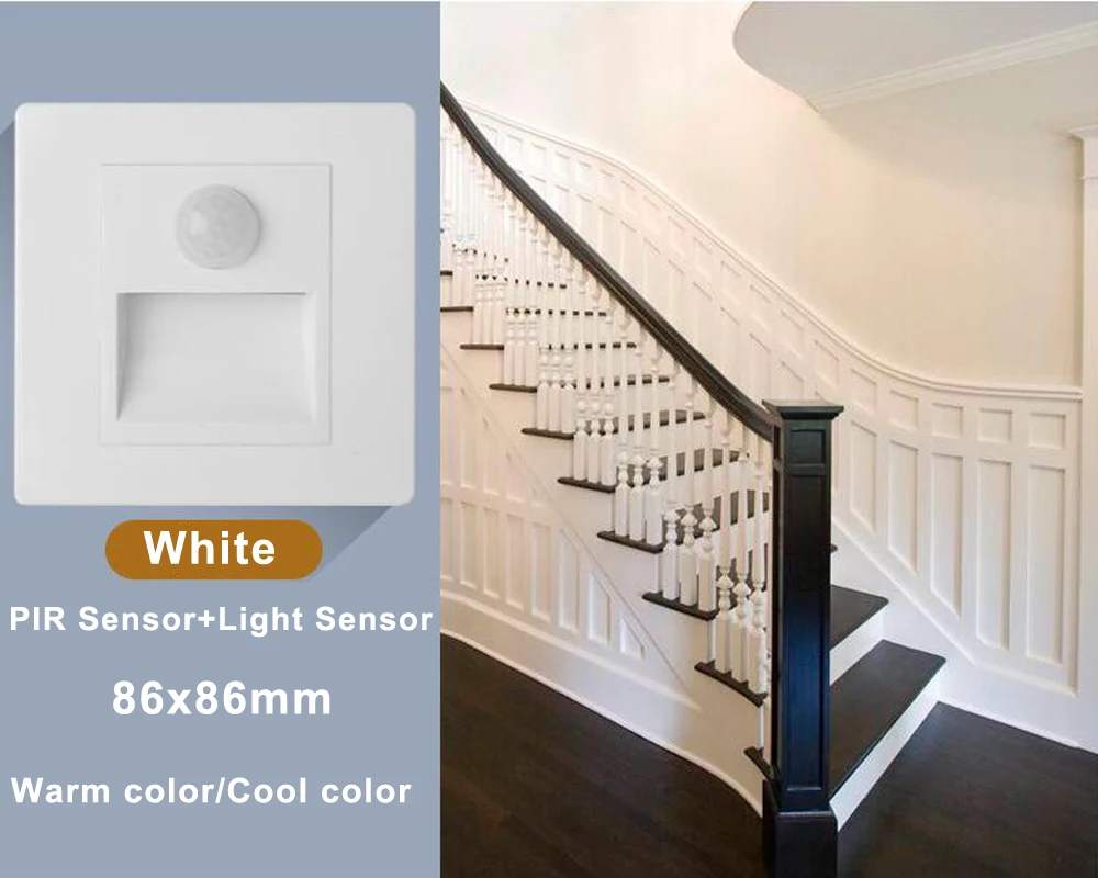 goods in stock LED Nightlight PIR motion Detector+Light Sensor stair Kitchen step lamp footlight step light indoor Wall Light
goods in stock LED Nightlight PIR motion Detector+Light Sensor stair Kitchen step lamp footlight step light indoor Wall Light