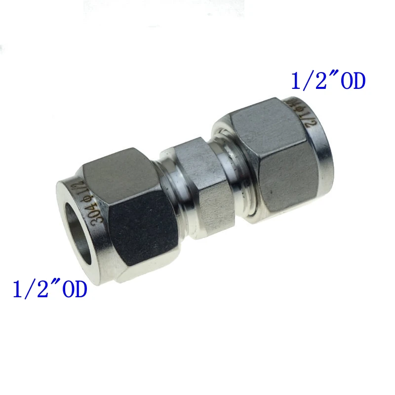 2pcs 1/2" OD Equal Double Ferrule Tube Fitting Straight Union Connector Stainless Steel 304
2pcs 1/2" OD Equal Double Ferrule Tube Fitting Straight Union Connector Stainless Steel 304
