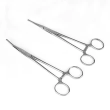 125-200 мм изогнутые Нержавеющая сталь Бент нос рыболовные щипцы с фиксатором эпиляция инструмент гемостатические щипцы для волос для домашн...(China)