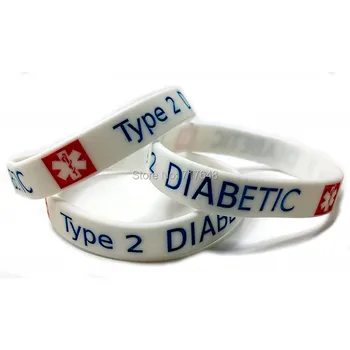 100pcs Diabetic Diabeties Type 2 MEDICAL wristband silicone bracelets free shipping by ePacket A
100pcs Diabetic Diabeties Type 2 MEDICAL wristband silicone bracelets free shipping by ePacket A