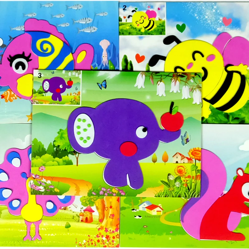 DSUE 10 designs/lot DIY model Cartoon Animal 3D EVA Foam Puzzle Series Early Learning Education Toys for Children Random Send
DSUE 10 designs/lot DIY model Cartoon Animal 3D EVA Foam Puzzle Series Early Learning Education Toys for Children Random Send