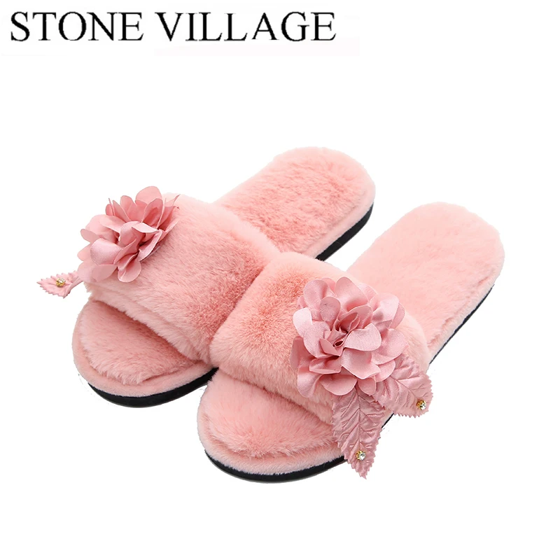 STONE VILLAGE Winter Women Non-slip Home Slippers Fashion Faux Fur Soft Plush Warm Indoor Shoes Ladies Slip On Furry Slides
STONE VILLAGE Winter Women Non-slip Home Slippers Fashion Faux Fur Soft Plush Warm Indoor Shoes Ladies Slip On Furry Slides