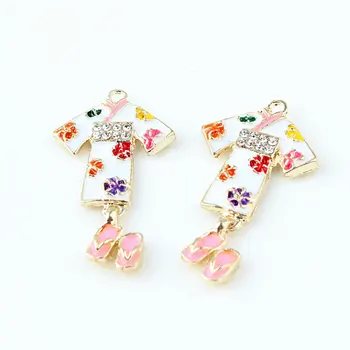 10pcs Metal Zinc Alloy Enamel Charm Crystal Japanese Kimono Pendant For DIY Jewelry Earring Necklace Handmade Making
10pcs Metal Zinc Alloy Enamel Charm Crystal Japanese Kimono Pendant For DIY Jewelry Earring Necklace Handmade Making