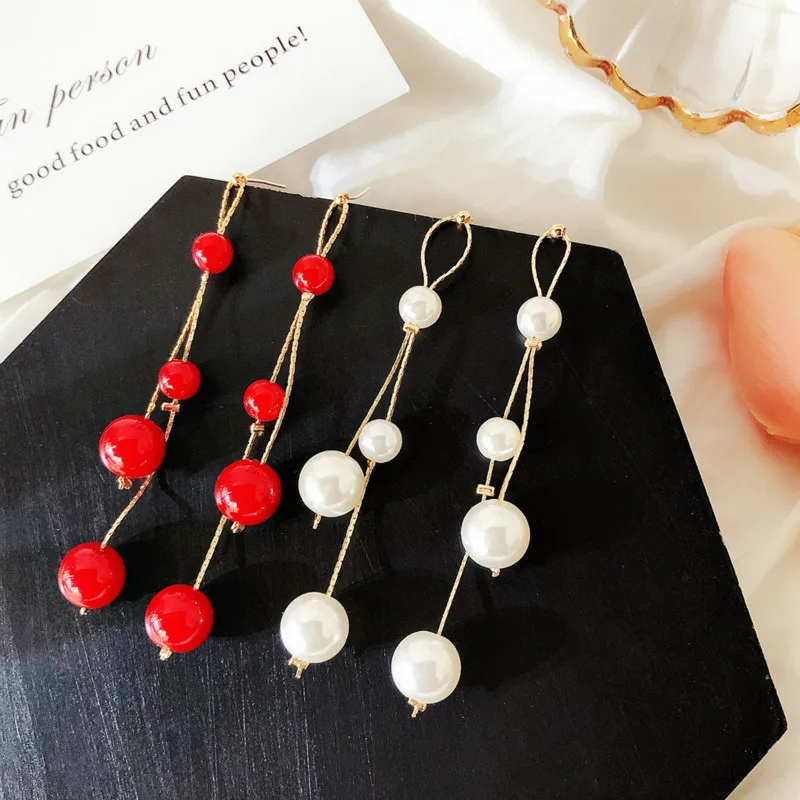 Trendy Simulated-pearl Round Women Dangle Earrings Simple Long Tasseled Pearl Earrings Bohemian Drop Earrings
Trendy Simulated-pearl Round Women Dangle Earrings Simple Long Tasseled Pearl Earrings Bohemian Drop Earrings
