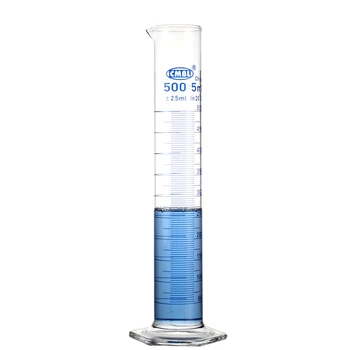 500mL Measuring Cylinder with Spout and Graduation with Glass Heagon Base Laboratory Chemistry Equipment
500mL Measuring Cylinder with Spout and Graduation with Glass Heagon Base Laboratory Chemistry Equipment