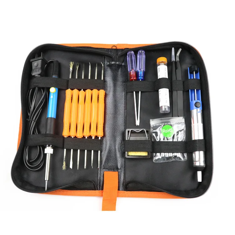 Soldering Iron 60W Adjustable Temperature Electric Solder Iron Kits 110V / 220V Desoldering Pump Tin Wire Pliers Welding Tools
Soldering Iron 60W Adjustable Temperature Electric Solder Iron Kits 110V / 220V Desoldering Pump Tin Wire Pliers Welding Tools
