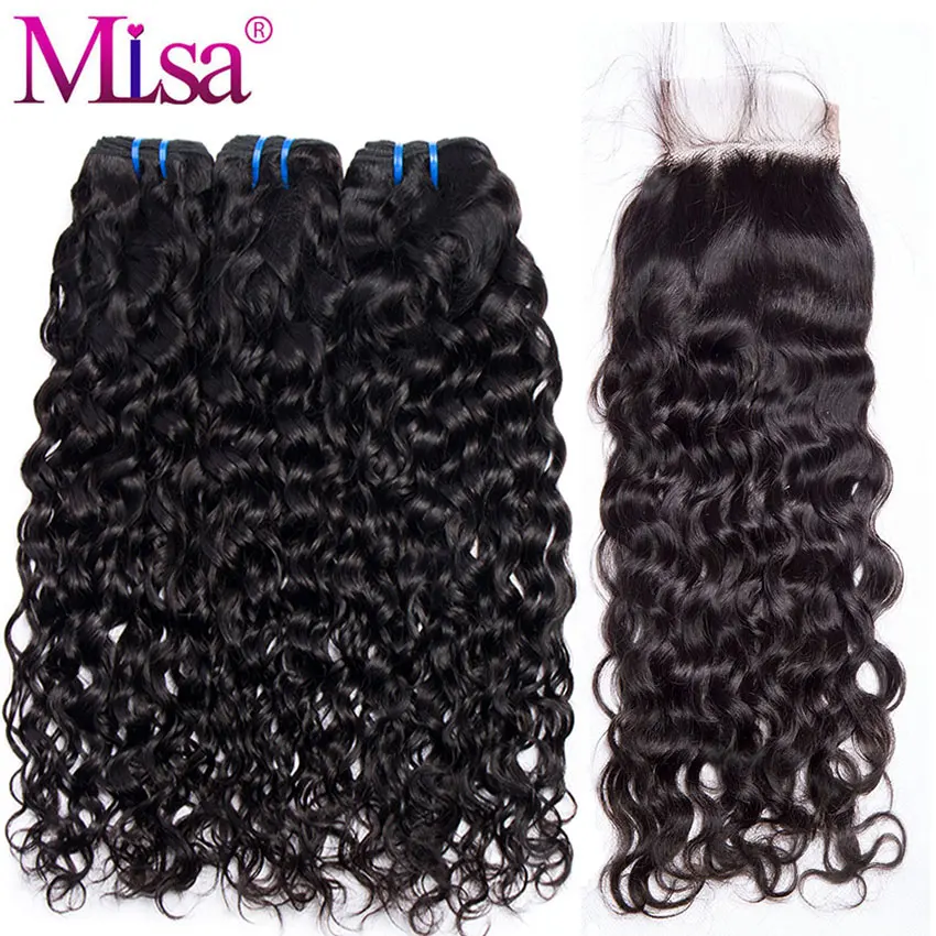 Mi Lisa Water Wave Bundles With Closure 3 Bundles Human Hair Weave With Lace Closure Remy Long Peruvian Hair Bundle With Closure
Mi Lisa Water Wave Bundles With Closure 3 Bundles Human Hair Weave With Lace Closure Remy Long Peruvian Hair Bundle With Closure