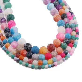 1strand/lot Weathering Natural Stone Bead Frost Crab Multicolor Agat Round Spacer Bead For Jewelry Making DIY Necklaces Bracelet
1strand/lot Weathering Natural Stone Bead Frost Crab Multicolor Agat Round Spacer Bead For Jewelry Making DIY Necklaces Bracelet