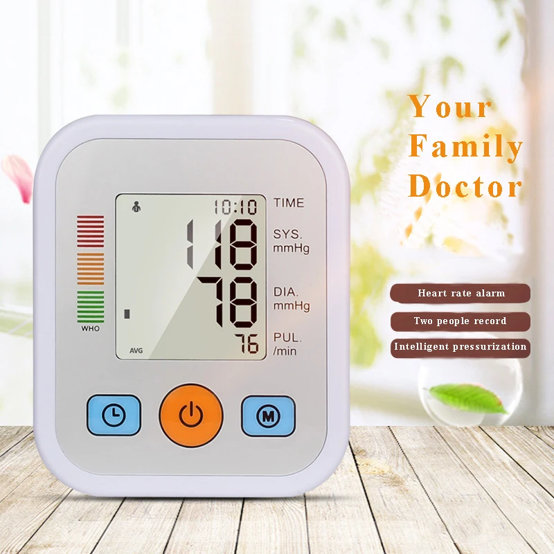 Home Health Care Digital Blood Pressure Monitor Portable Meter Machine sphygmomanometer Tonometer for Measuring Automatic
Home Health Care Digital Blood Pressure Monitor Portable Meter Machine sphygmomanometer Tonometer for Measuring Automatic